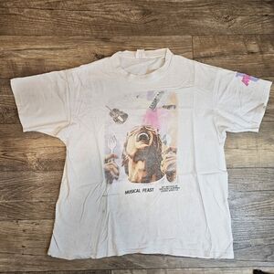 Very Rare 1989 Art Is U Musical Feast Graphic T-Shirt Single Stitch